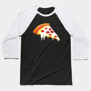 Pizza - 8 bit Baseball T-Shirt